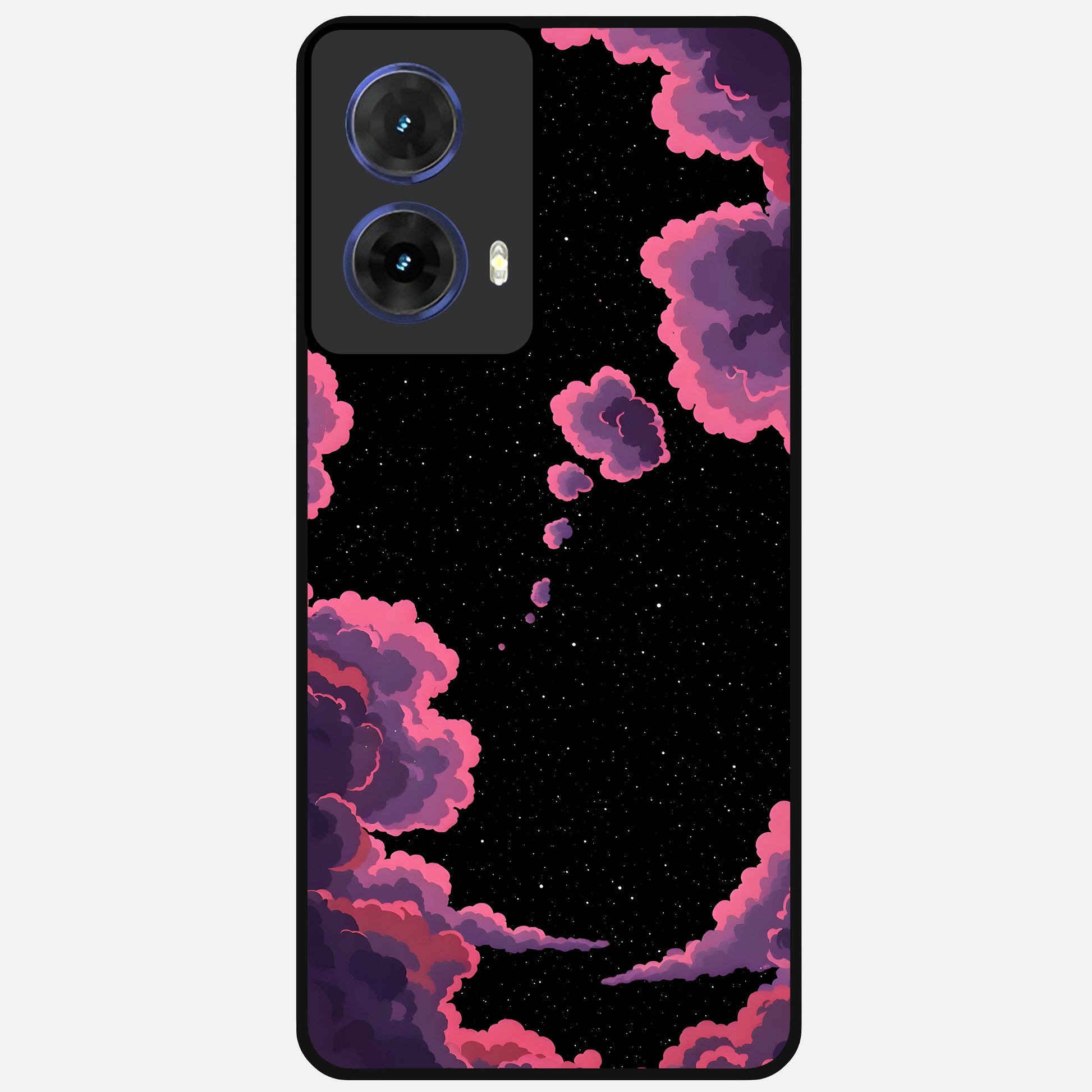  Cosmic Cloud Journey Glass Case For Moto G85 back cover – full design glossy printed glass finish