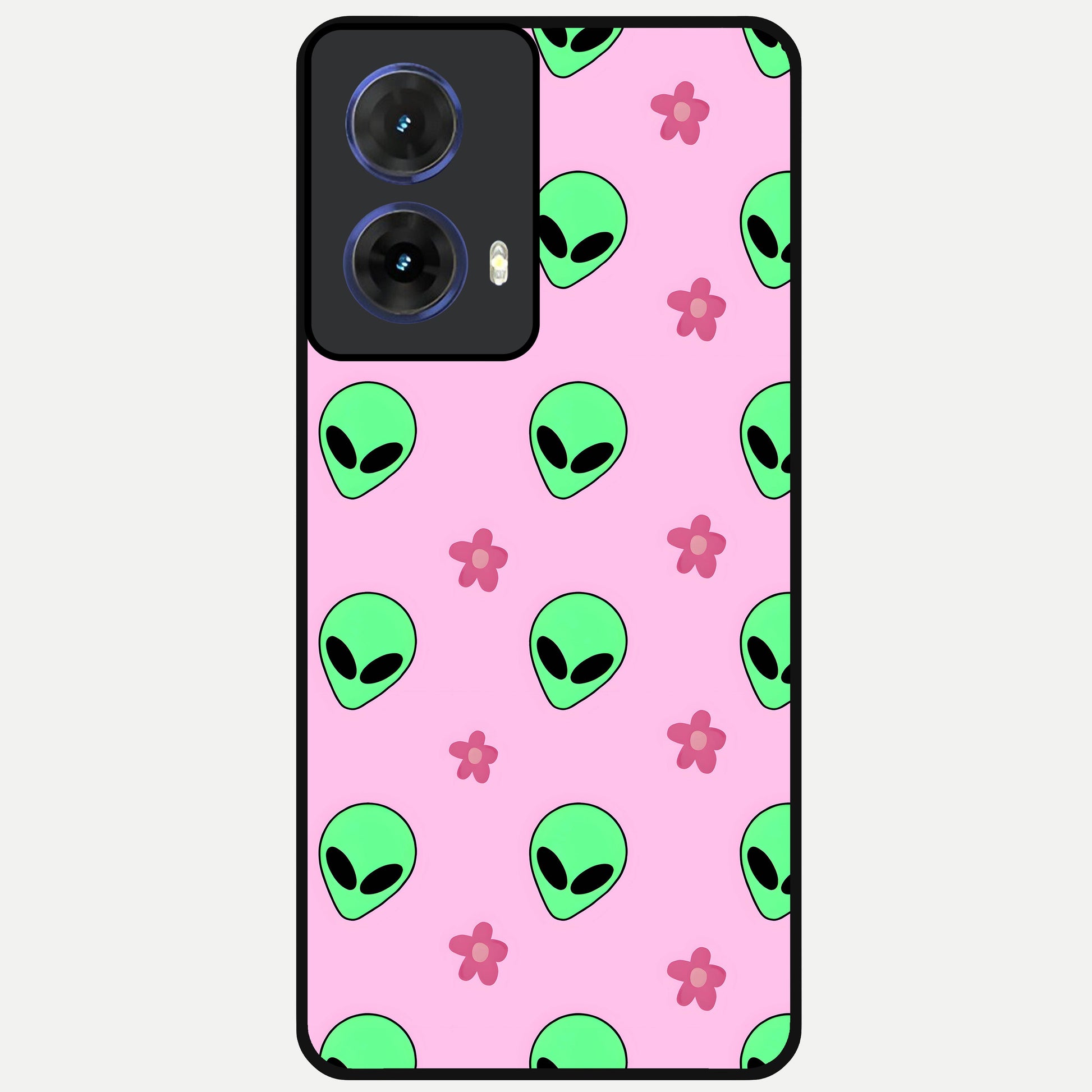  Cosmic Cute Crush Glass Case For Moto G85 back cover – full design glossy printed glass finish