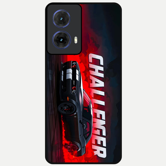  Crimson Challenger Fury Glass Case For Moto G85 back cover – full design glossy printed glass finish