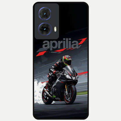  Dark Aprilla Glass Case For Moto G85 back cover – full design glossy printed glass finish