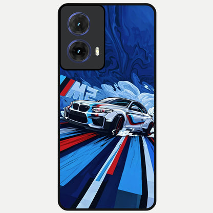  Drift Power Rush Glass Case For Moto G85 back cover – full design glossy printed glass finish