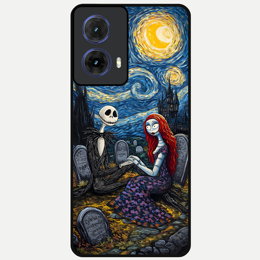  Eternal Night Love Glass Case For Moto G85 back cover – full design glossy printed glass finish