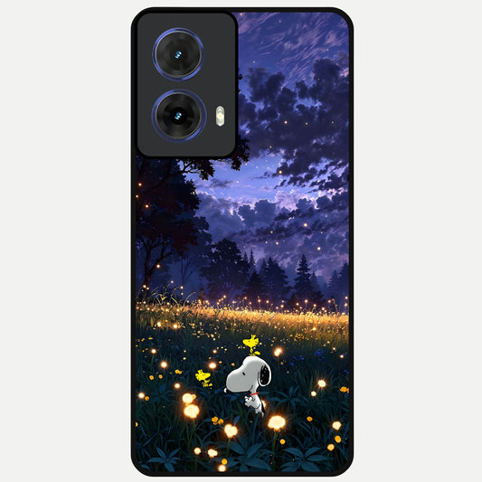  Firefly Meadow Magic Glass Case For Moto G85 back cover – full design glossy printed glass finish