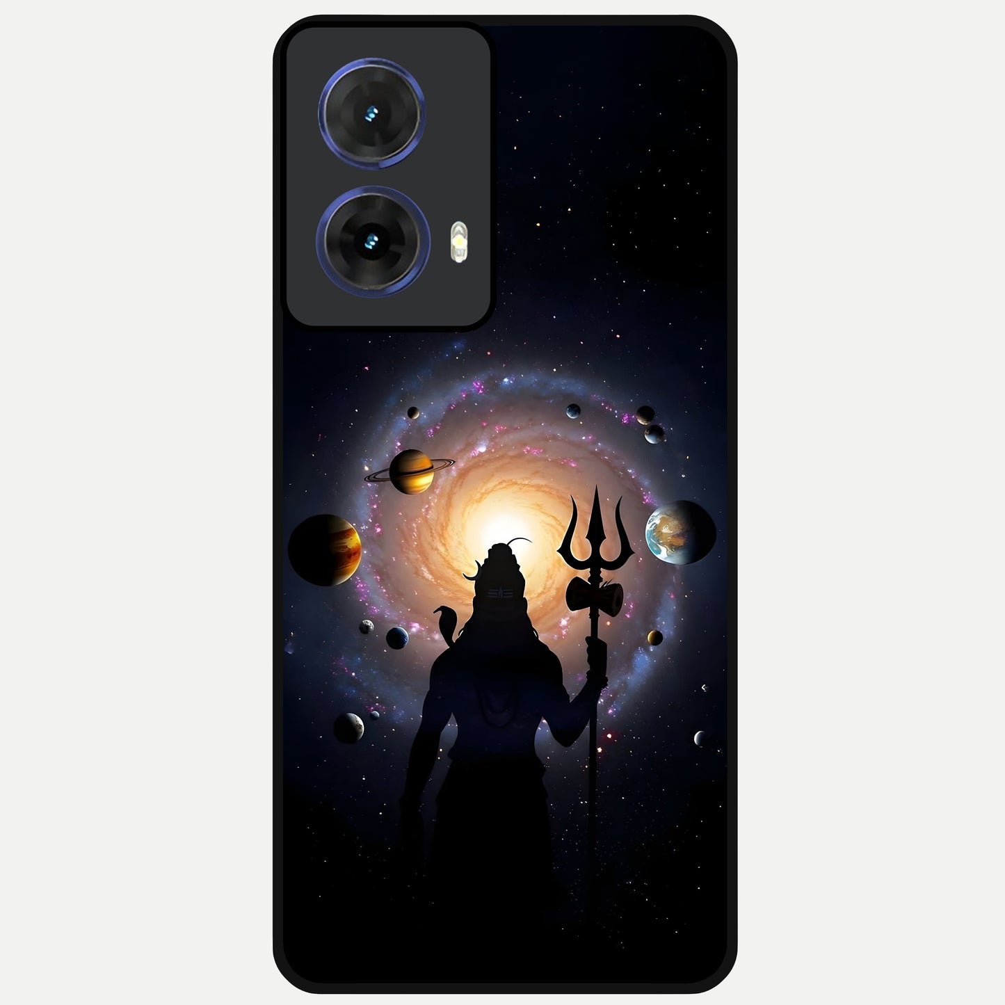  Galactic Shiva Vision Glass Case For Moto G85 back cover – full design glossy printed glass finish