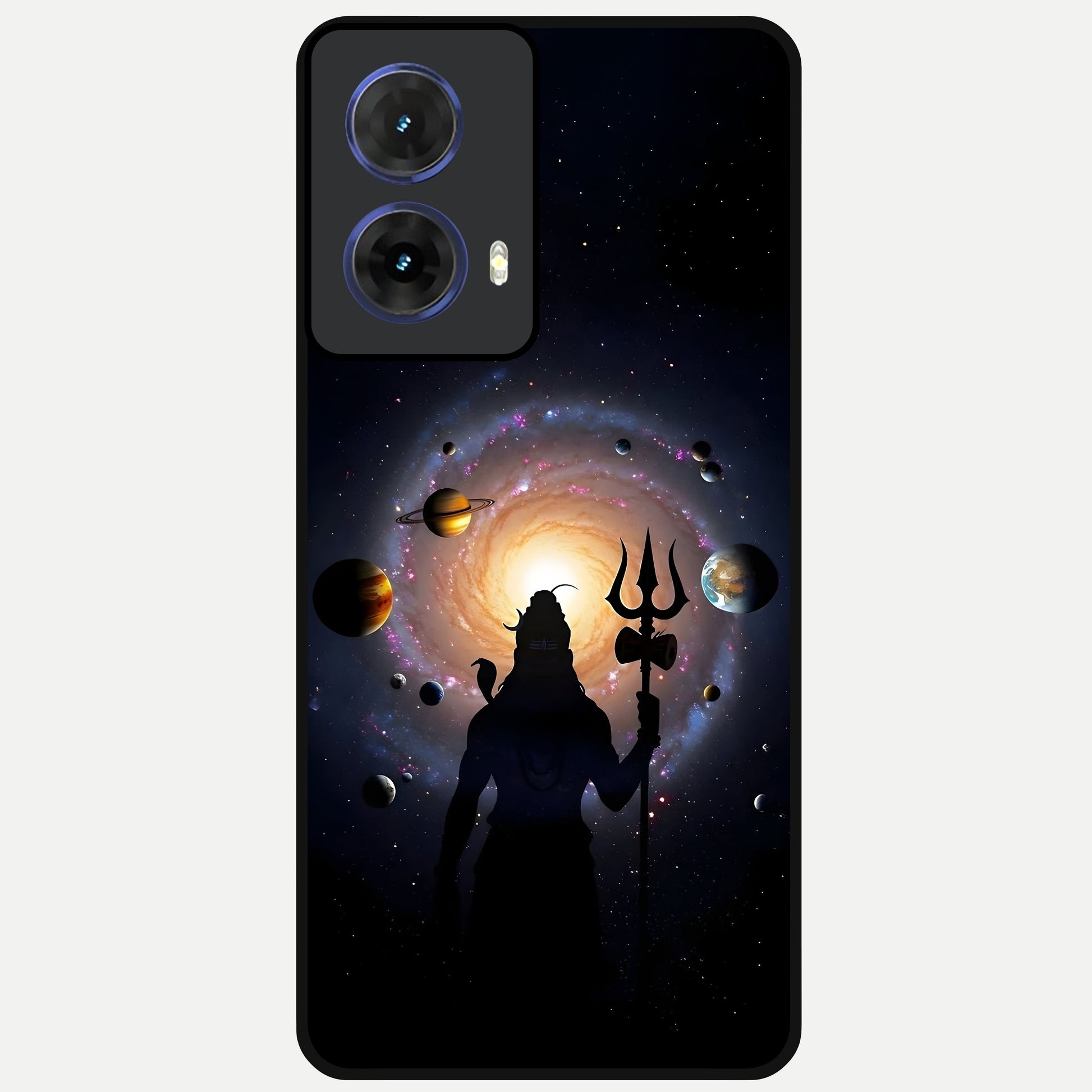  Galactic Shiva Vision Glass Case For Moto G85 back cover – full design glossy printed glass finish