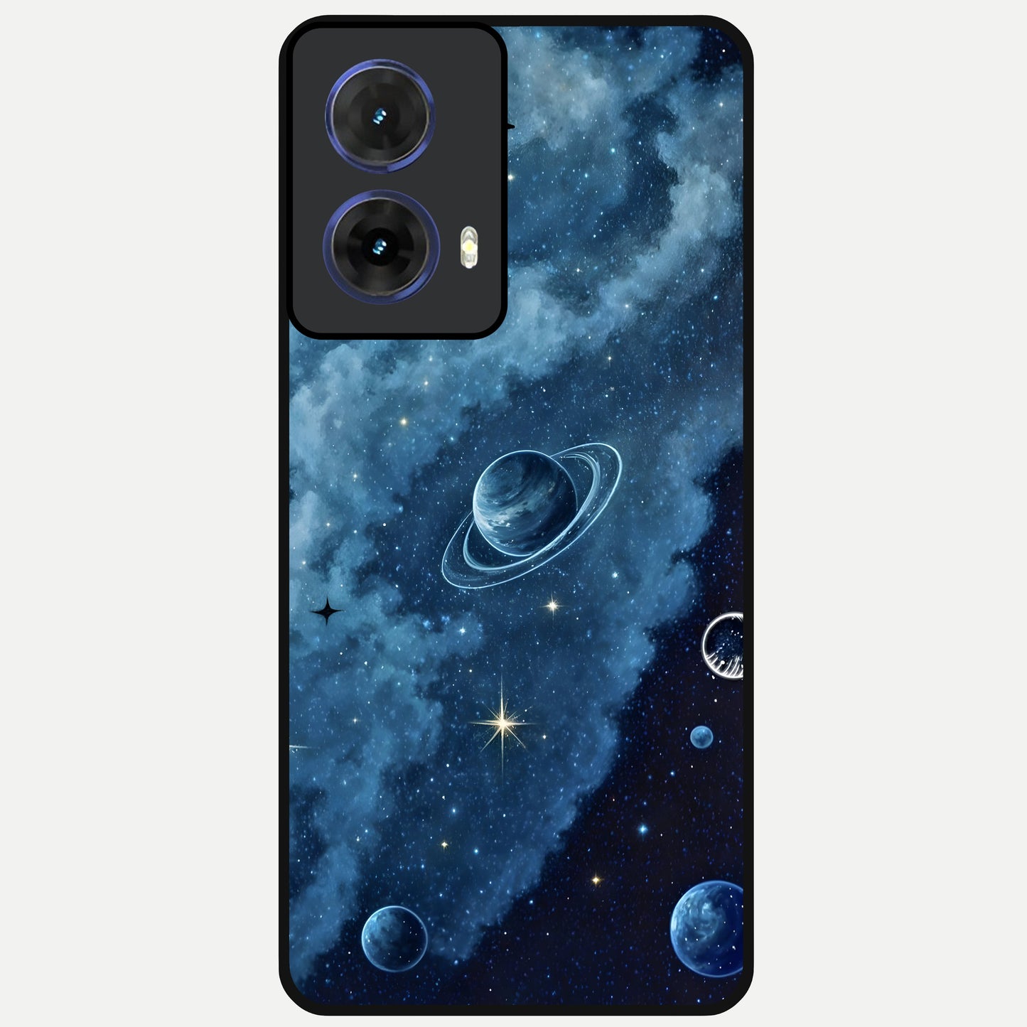  Galaxy Dream Space Glass Case For Moto G85 back cover – full design glossy printed glass finish