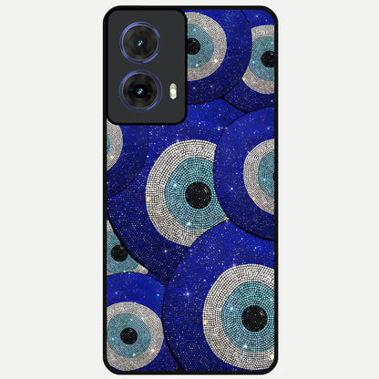  Galaxy Eye Flow Glass Case For Moto G85 back cover – full design glossy printed glass finish