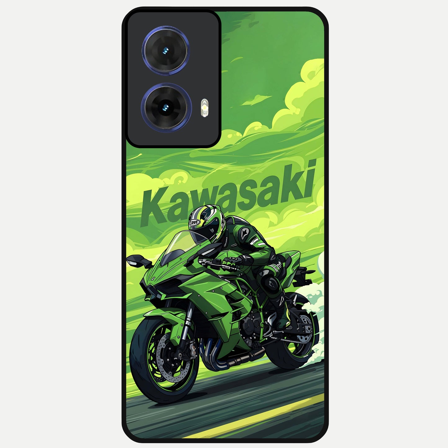  Greenery Sky Glass Case For Moto G85 back cover – full design glossy printed glass finish