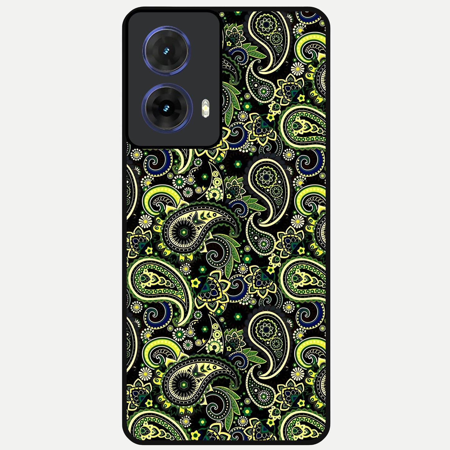  Green Lemon Glass Case For Moto G85 back cover – full design glossy printed glass finish