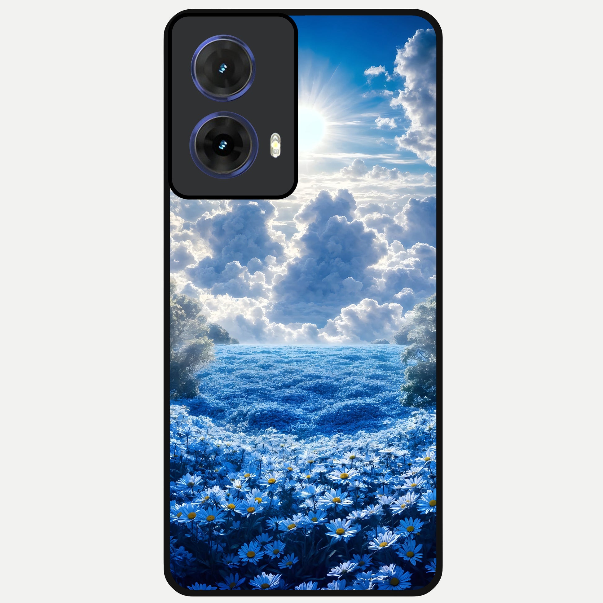  Heavenly Daisy Horizon Glass Case For Moto G85 back cover – full design glossy printed glass finish