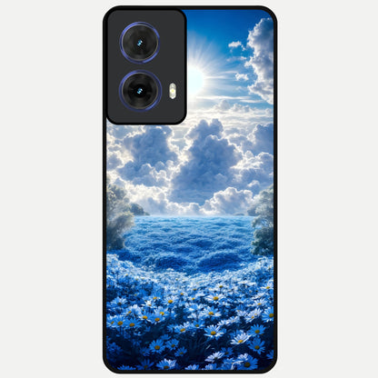  Heavenly Daisy Horizon Glass Case For Moto G85 back cover – full design glossy printed glass finish