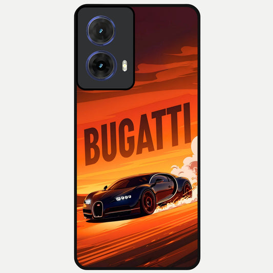  Inferno Bugatti Storm Glass Case For Moto G85 back cover – full design glossy printed glass finish