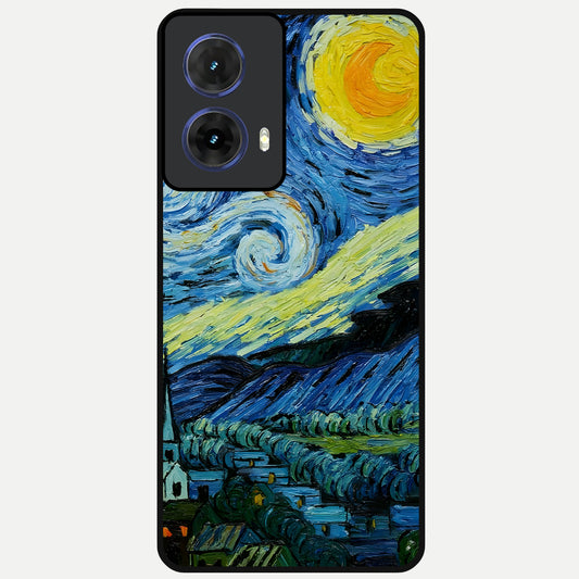  Inspired Van Gogh Art Glass Case For Moto G85 back cover – full design glossy printed glass finish