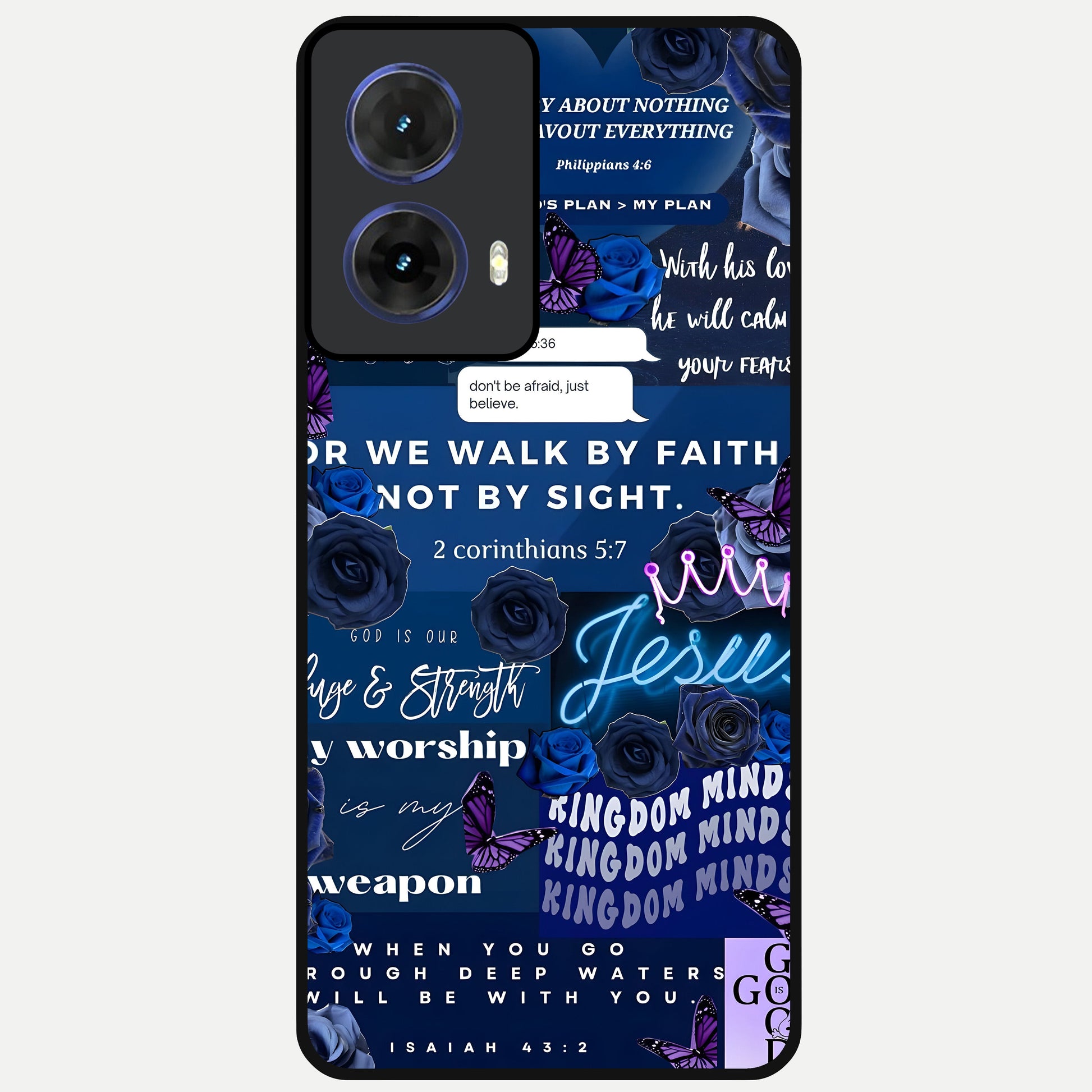  Kingdom Faith Glow Glass Case For Moto G85 back cover – full design glossy printed glass finish