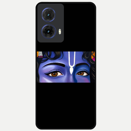  Krishna Eye Glass Case For Moto G85 back cover – full design glossy printed glass finish