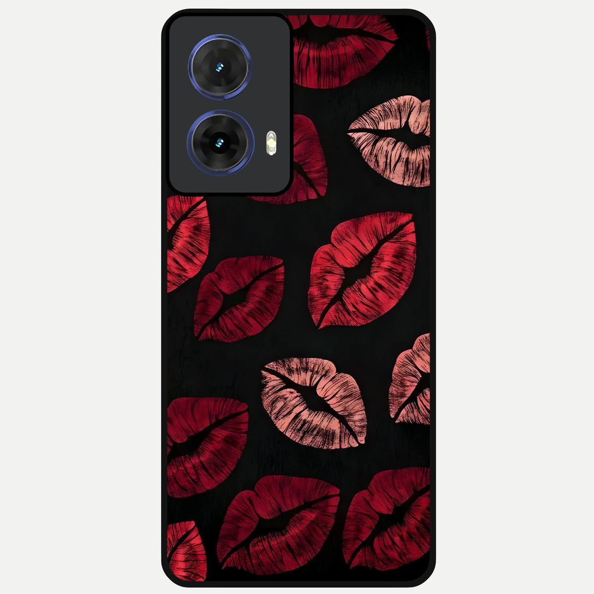  Midnight Kiss Love Glass Case For Moto G85 back cover – full design glossy printed glass finish