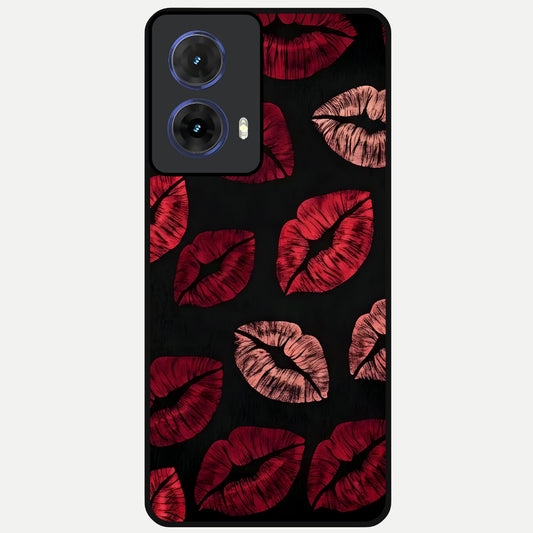  Midnight Kiss Love Glass Case For Moto G85 back cover – full design glossy printed glass finish
