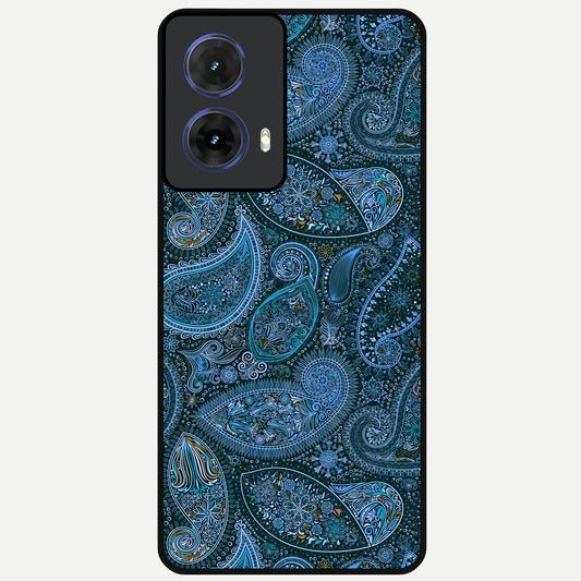  Midnight Paisley Glow Glass Case For Moto G85 back cover – full design glossy printed glass finish