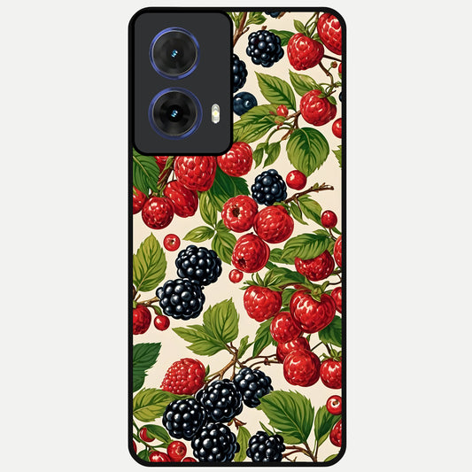  Mixed Berry Collage Glass Case For Moto G85 back cover – full design glossy printed glass finish