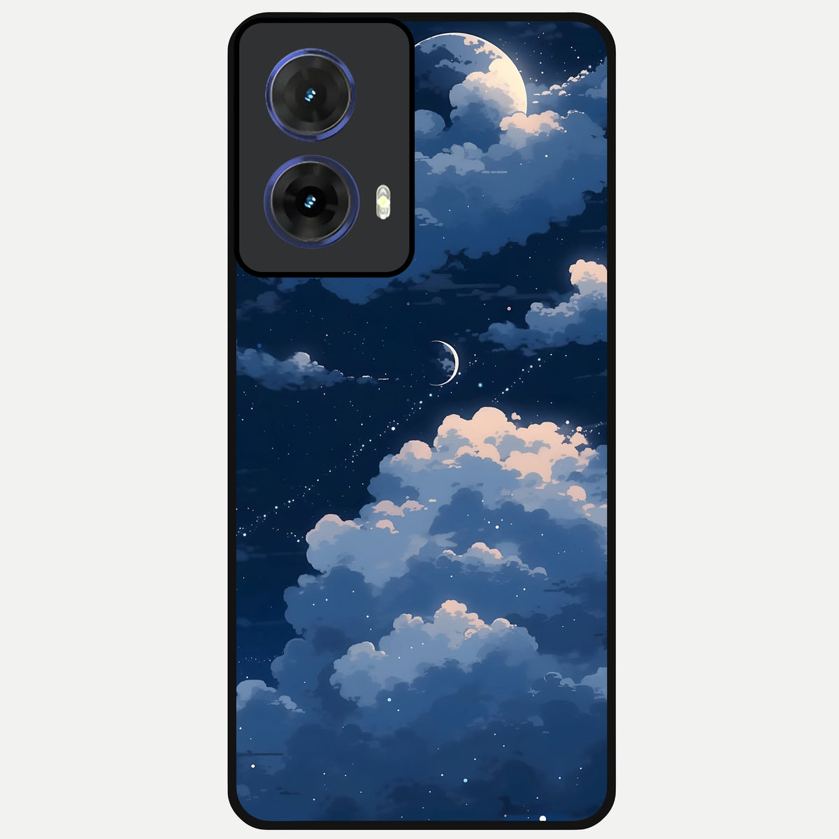  Moon Dream Haze Glass Case For Moto G85 back cover – full design glossy printed glass finish
