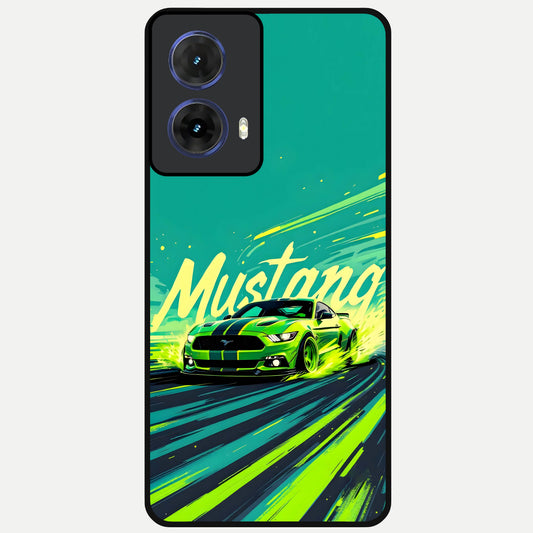  Mustang Bang Glass Case For Moto G85 back cover – full design glossy printed glass finish