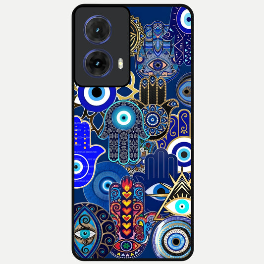  Mystic Palm Guard Glass Case For Moto G85 back cover – full design glossy printed glass finish