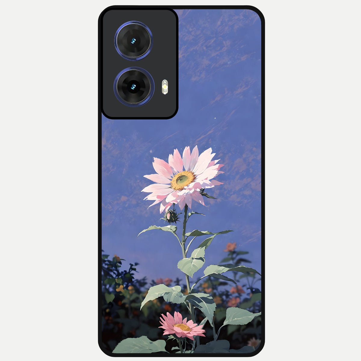  Pink Shells Outline Glass Case For Moto G85 back cover – full design glossy printed glass finish