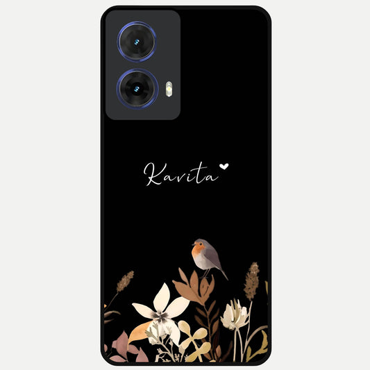  Quiet Garden Tune Custom Name Glass Case For Moto G85 back cover – full design glossy printed glass finish