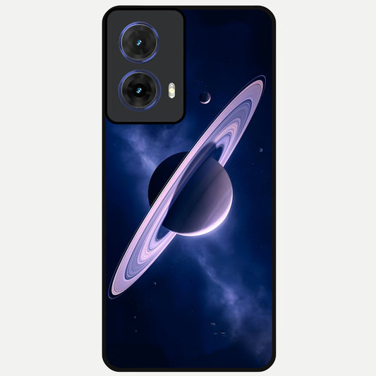  Saturn Ring Mystique Glass Case For Moto G85 back cover – full design glossy printed glass finish