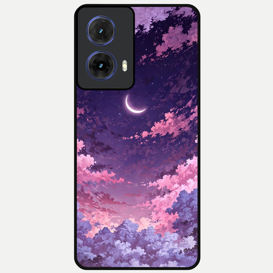  Sky Drift Clouds Glass Case For Moto G85 back cover – full design glossy printed glass finish