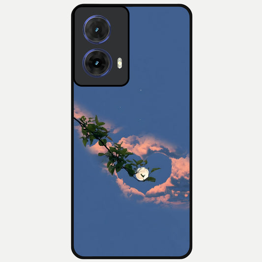  Sky Under Tree Glass Case For Moto G85 back cover – full design glossy printed glass finish