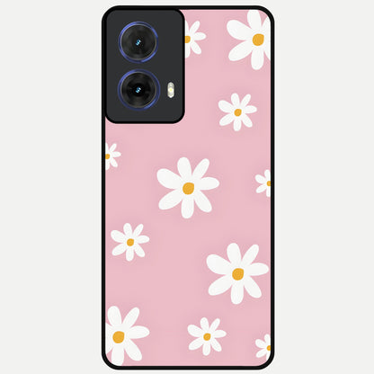  Soft Daisy Bliss Glass Case For Moto G85 back cover – full design glossy printed glass finish