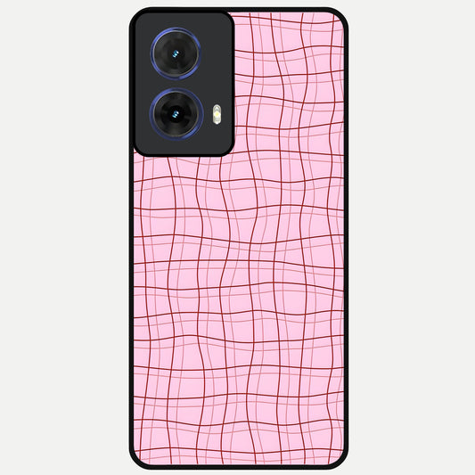  Soft Grid Bliss Glass Case For Moto G85 back cover – full design glossy printed glass finish