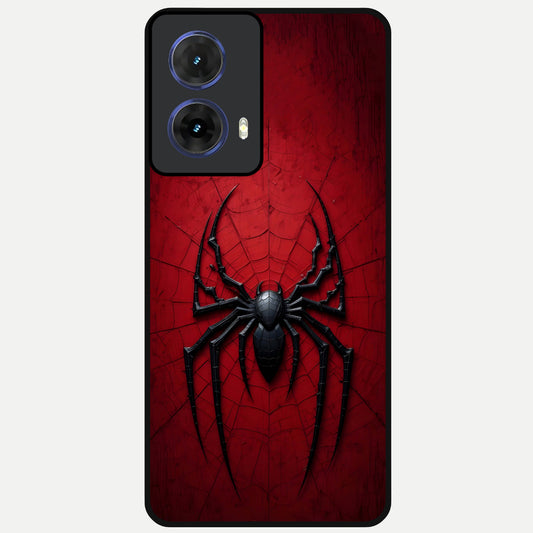  Superhero Web Emblem Glass Case For Moto G85 back cover – full design glossy printed glass finish