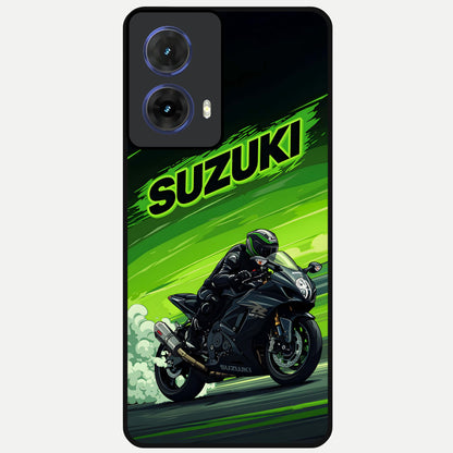  Suzuki Speed Beast Glass Case For Moto G85 back cover – full design glossy printed glass finish