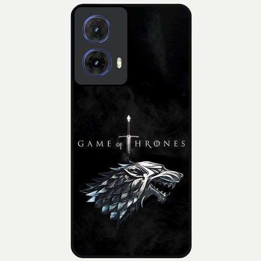  Throne Wolf Legacy Glass Case For Moto G85 back cover – full design glossy printed glass finish
