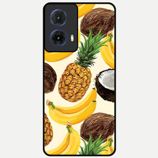  Tropical Fruit Mood Glass Case For Moto G85 back cover – full design glossy printed glass finish
