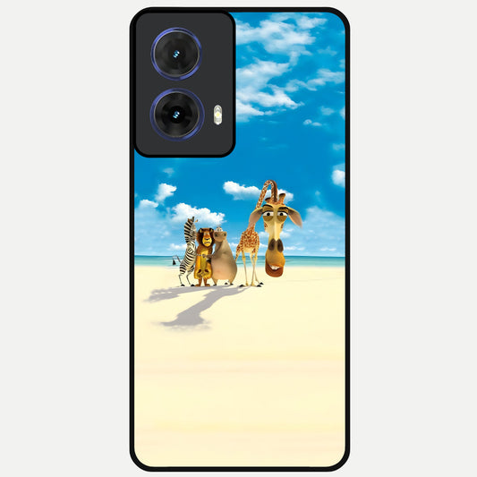  Tropical Fun Squad Glass Case For Moto G85 back cover – full design glossy printed glass finish