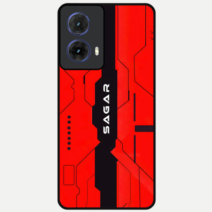  Voltage Rise CYBERPUNK Custom Name Glass Case For Moto G85 back cover – personalized glossy printed glass finish