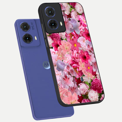  Bloom Crush Fantasy phone case For Moto G85 showing premium glass back cover with detailed artwork