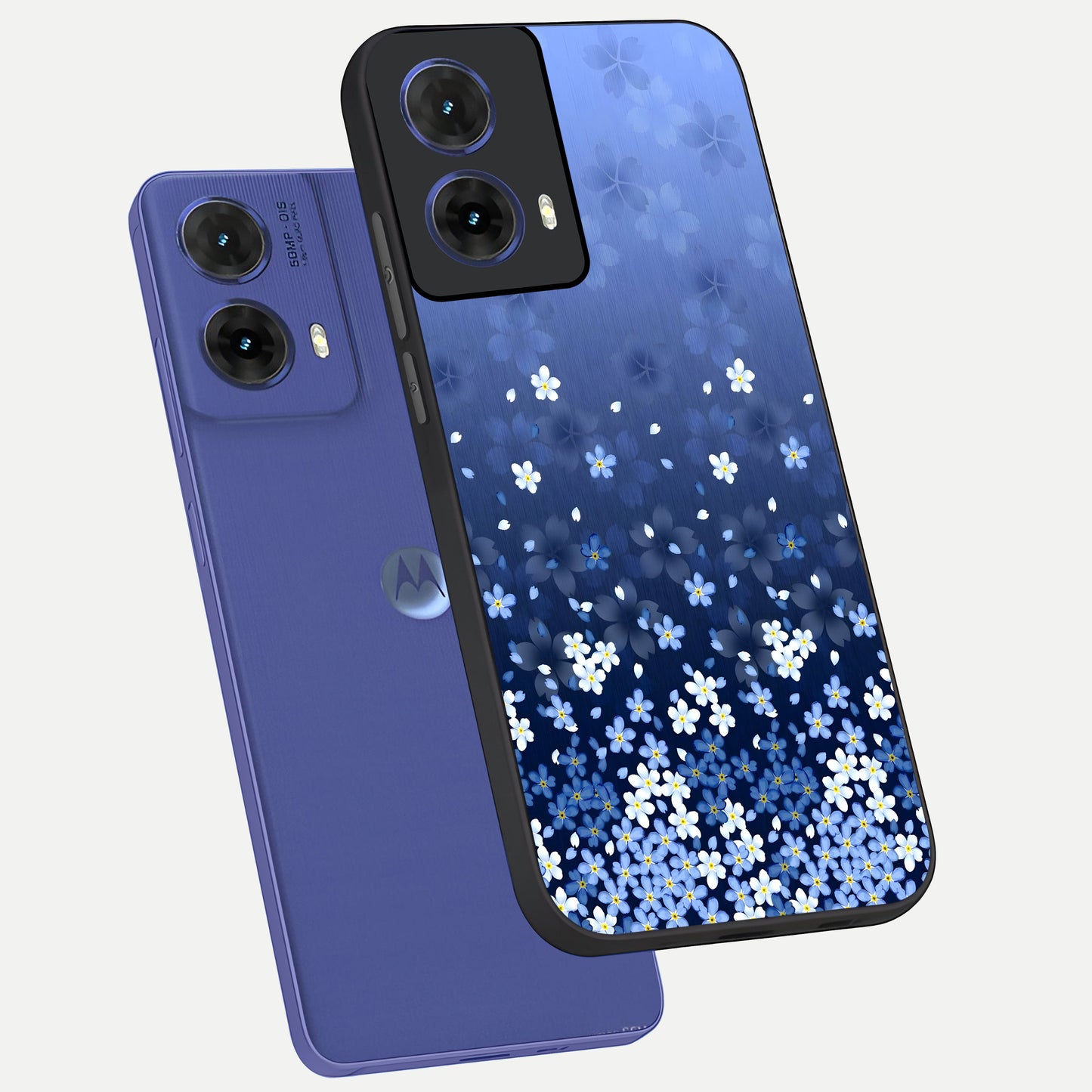  Blue Starry phone case For Moto G85 showing premium glass back cover with detailed artwork