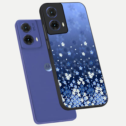  Blue Starry phone case For Moto G85 showing premium glass back cover with detailed artwork