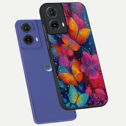  Butterfly Dream Mist phone case For Moto G85 showing premium glass back cover with detailed artwork