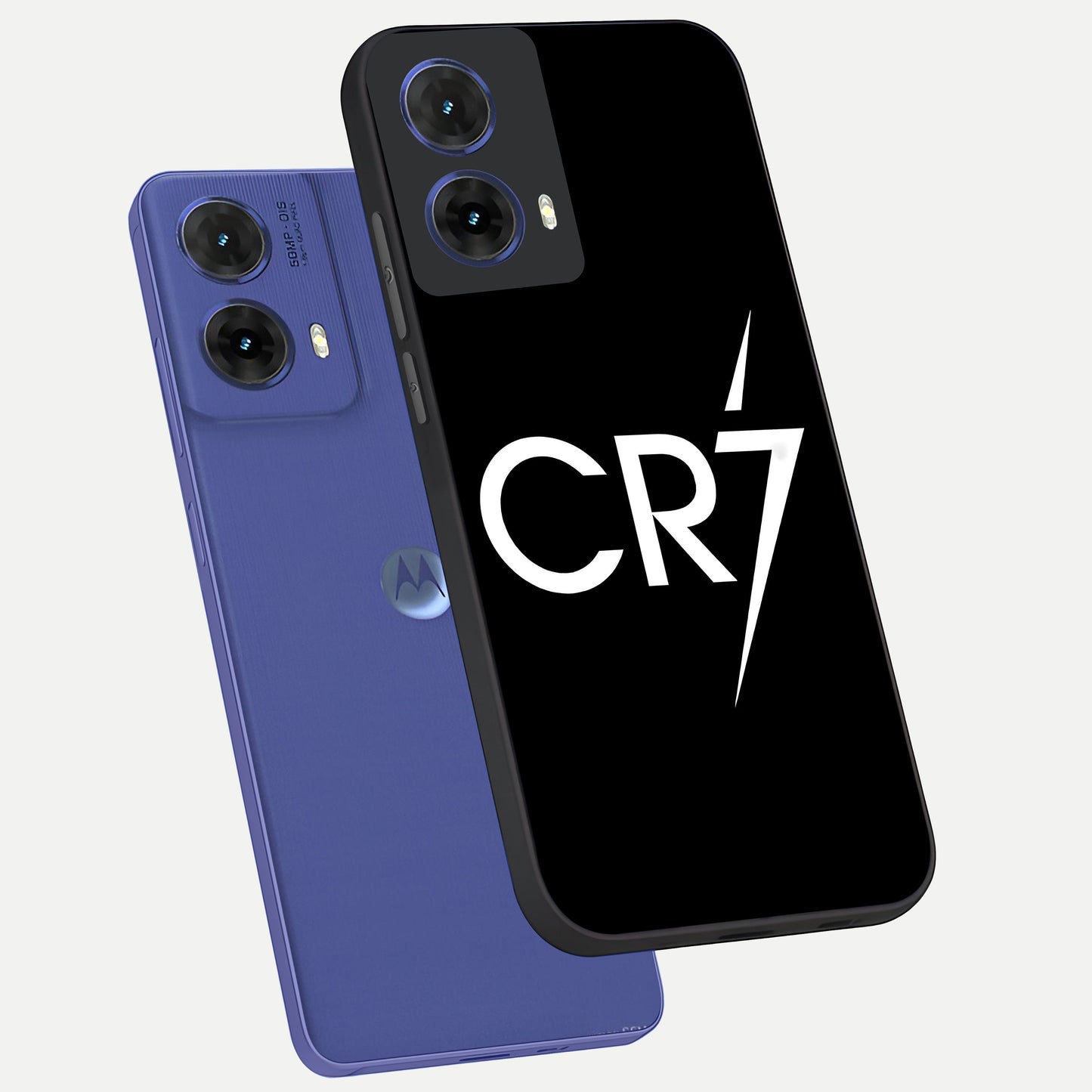  CR7 Elite Strike phone case For Moto G85 showing premium glass back cover with detailed artwork