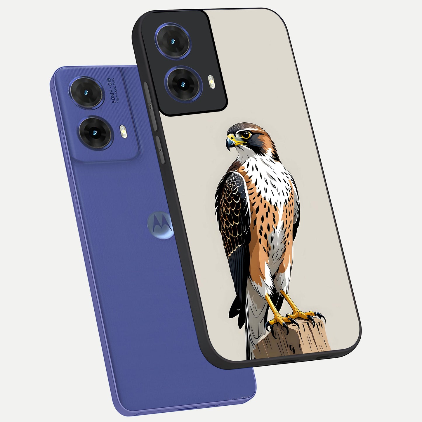  Clever Eagle phone case For Moto G85 showing premium glass back cover with detailed artwork