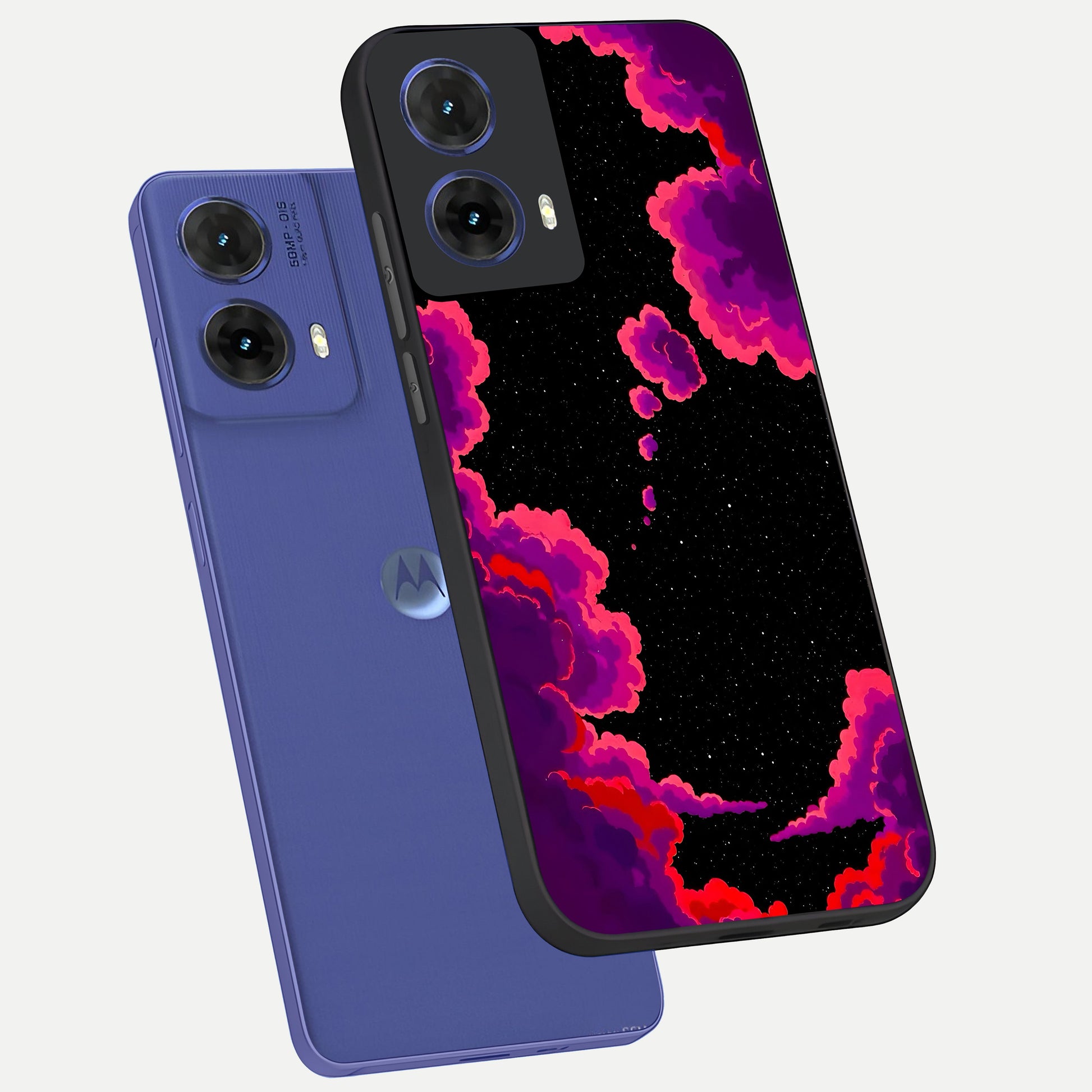  Galaxy Dream Frame phone case For Moto G85 showing premium glass back cover with detailed artwork