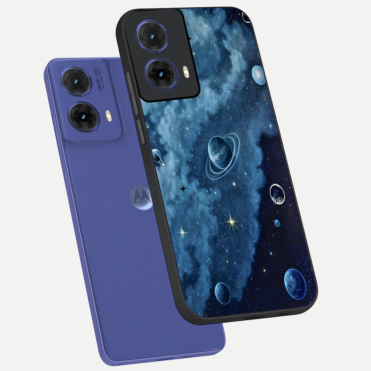  Galaxy Dream Space phone case For Moto G85 showing premium glass back cover with detailed artwork