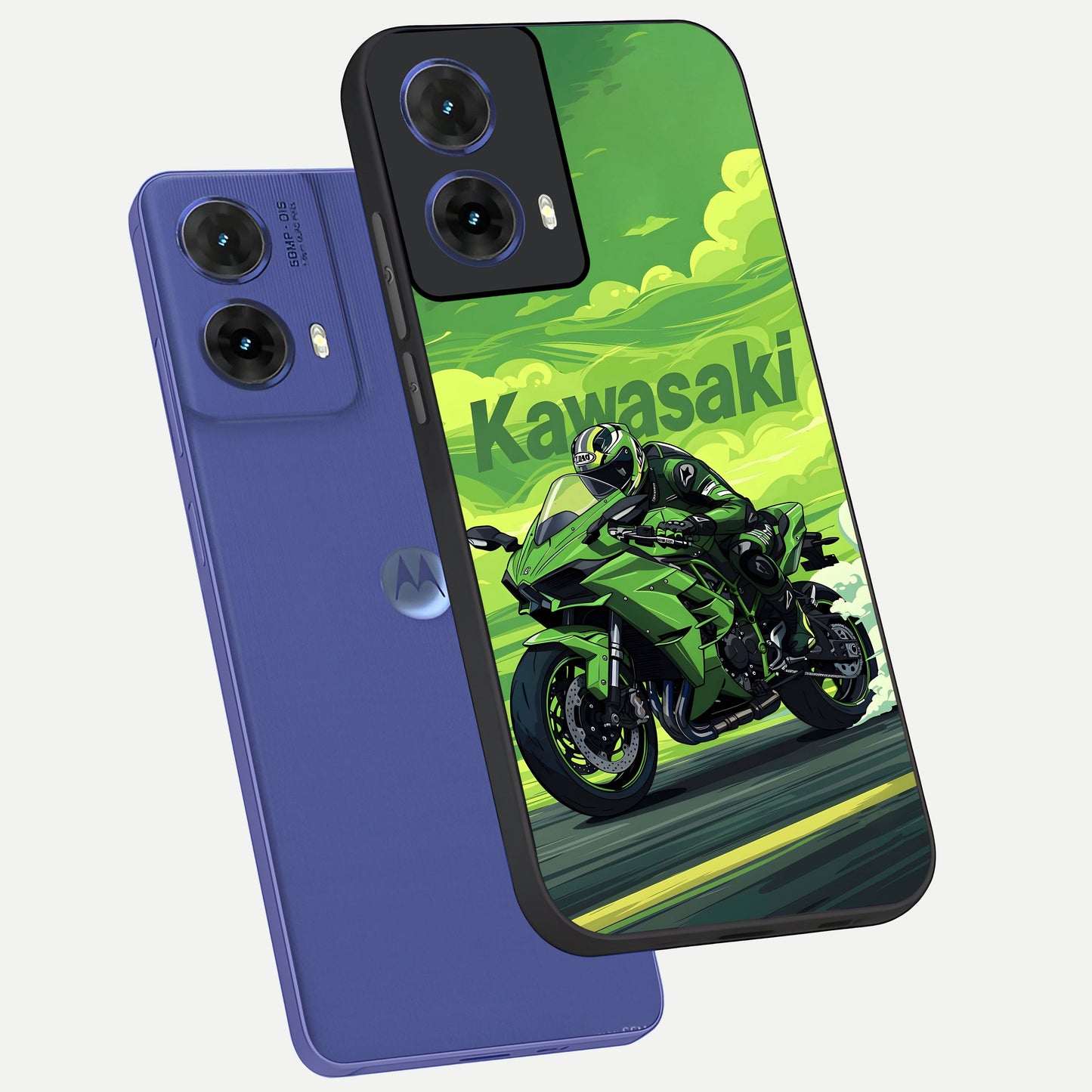  Greenery Sky phone case For Moto G85 showing premium glass back cover with detailed artwork