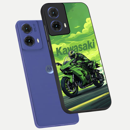  Greenery Sky phone case For Moto G85 showing premium glass back cover with detailed artwork