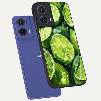  Green Kawasaki phone case For Moto G85 showing premium glass back cover with detailed artwork